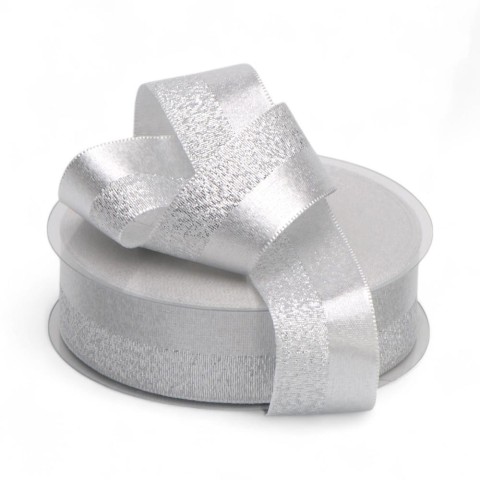 NASTRO RASO BRILLE 25MMX25MT ARGENTO